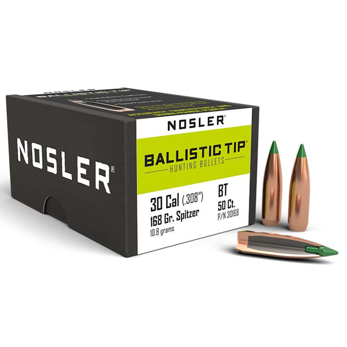 Nosler 30168 Ballistic Tip30Caliber 168gr Spitzer 50/Box