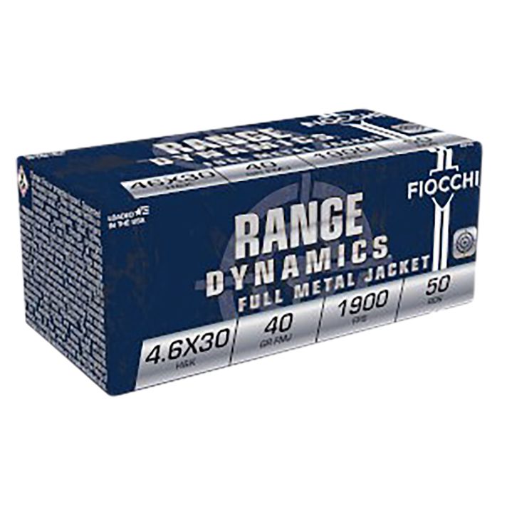 Fiocchi 46EXA Range Dynamics4.6x30mmH&K 40gr Full Metal Jacket 50 Per Box/20 Case