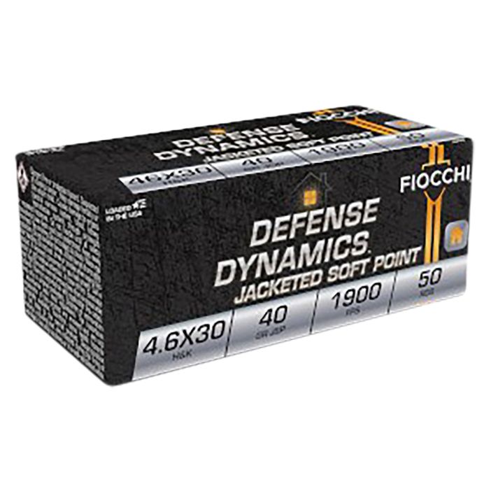 Fiocchi 46EXB Defense Dynamics4.6x30mmH&K 40gr Jacketed Soft Point 50 Per Box/20 Case