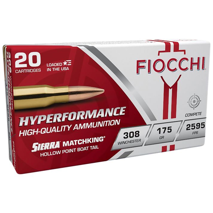 Fiocchi 308MKD Hyperformance Compete 308Win 175gr Sierra MatchKing BTHP 20 Per Box/10 Case