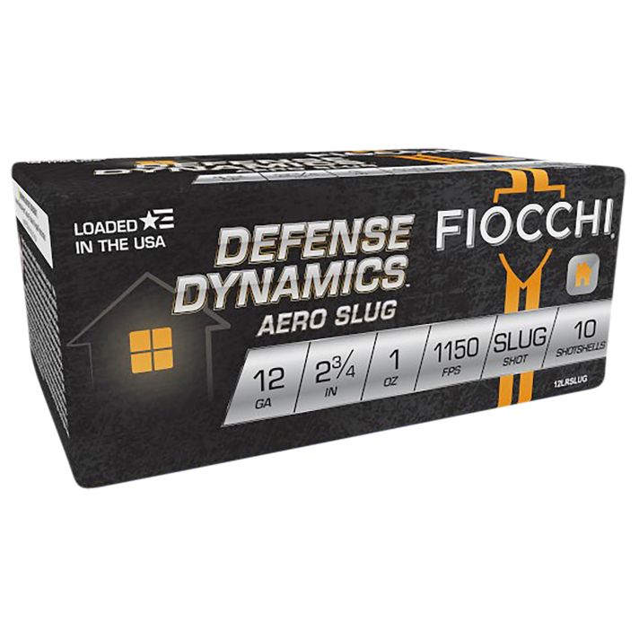 Fiocchi 12LRSLUG Defense Dynamics Aero 12Gauge 2.75" 1oz RifledSlug Shot 10 Per Box/25 Case