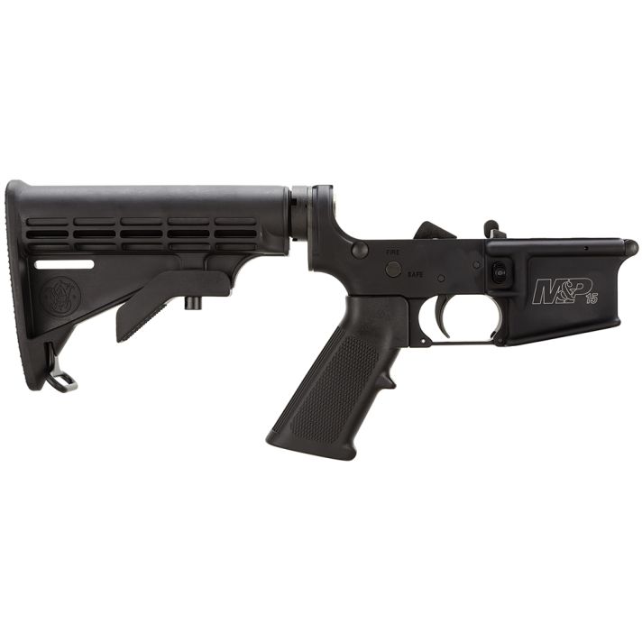Smith & Wesson 812002 Assembled Lower Receiver5.56x45mm NATO 7075-T6 Aluminum Black Receiver, Black Synthetic Collapsible Stock Pistol Grip for S&W M&P15