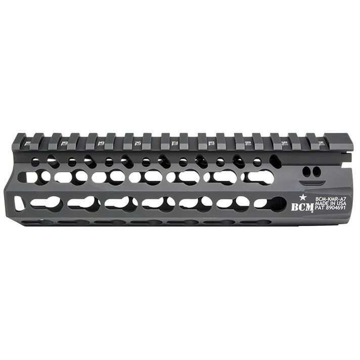 BCM KMRA7556BK KMR Alpha Handguard 7" Keymod Style Made of Aluminum with Black Anodized Finish for AR-15