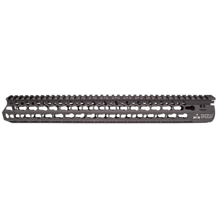 BCM KMRA15556BK KMR Alpha Handguard 15" Keymod Style Made of Aluminum with Black Anodized Finish for AR-15