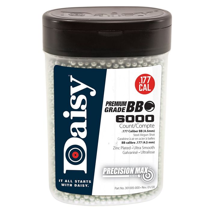 Daisy 980060444 PrecisionMax Premium 177 Zinc-Plated Steel 6000/Bottle