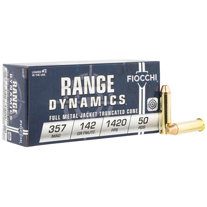 Fiocchi 357F Range Dynamics357Mag 142gr Full Metal Jacket Truncated Cone 50 Per Box/20 Case