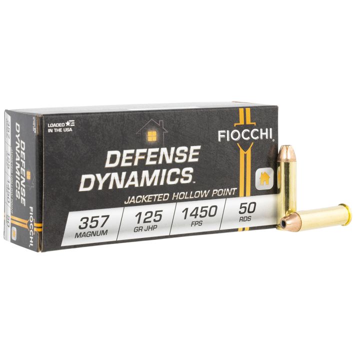 Fiocchi 357D Defense Dynamics357Mag 125gr Jacketed Hollow Point 50 Per Box/20 Case