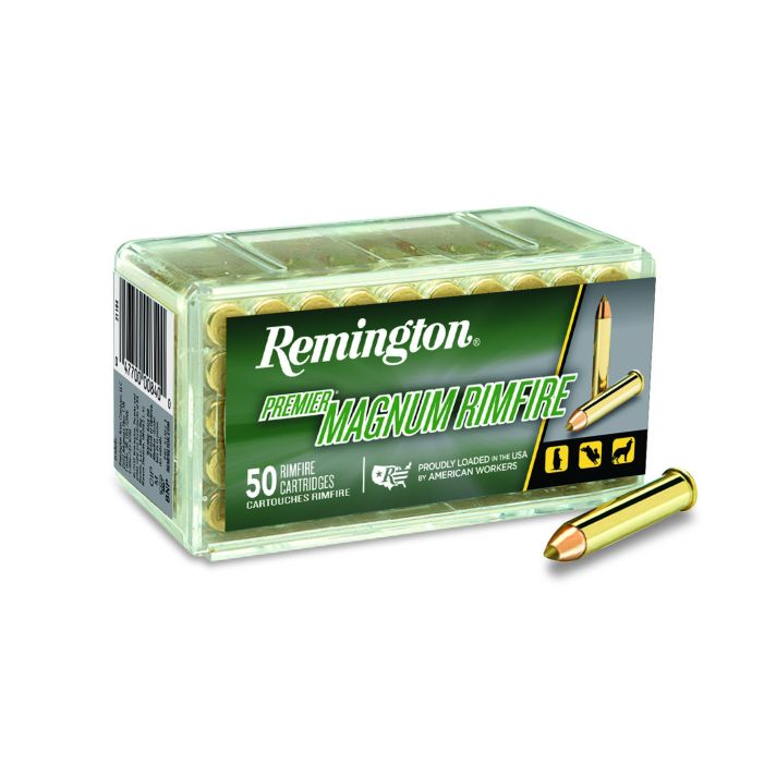 Remington Ammunition 21184 Premier Magnum Rimfire 22WMR 33gr AccuTip V 50 Per Box/40 Case