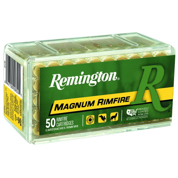 Remington Ammunition 21172 Magnum Rimfire22WMR 40gr Pointed Soft Point 50 Per Box/40 Case