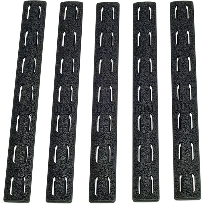 BCM KMRRPBLK5 Rail Panel KitAR Platform KeyMod 5.55" Black Polymer 5 Pack