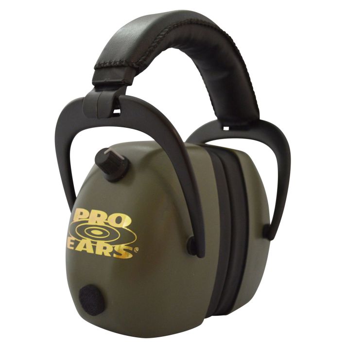 Pro Ears PEG2RMG Gold II 30 Electronic Muff 30 dB Over the Head Black/Green Adult 1 Pair