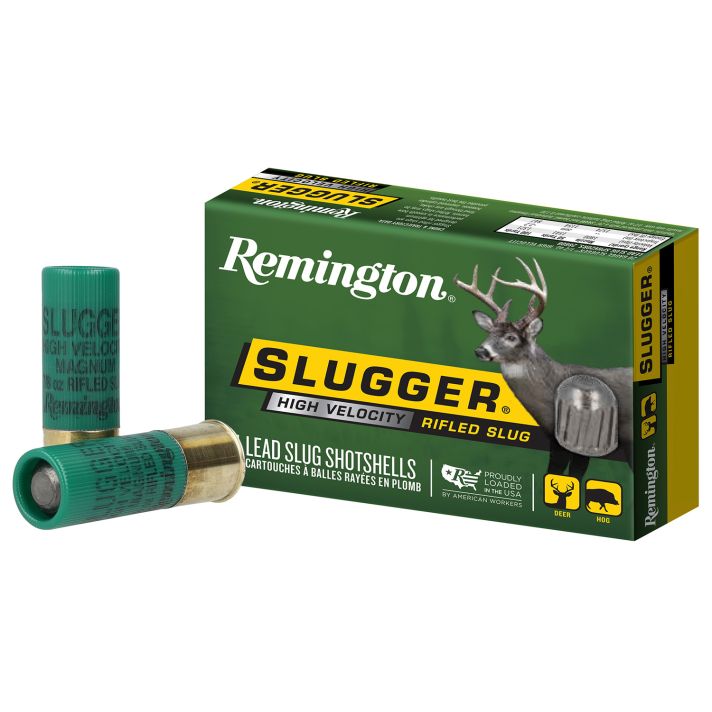 Remington Ammunition 28600 Slugger High Velocity 12 Gauge 2.75" 7/8 oz Rifled Slug Shot 5 Per Box/50 Cs