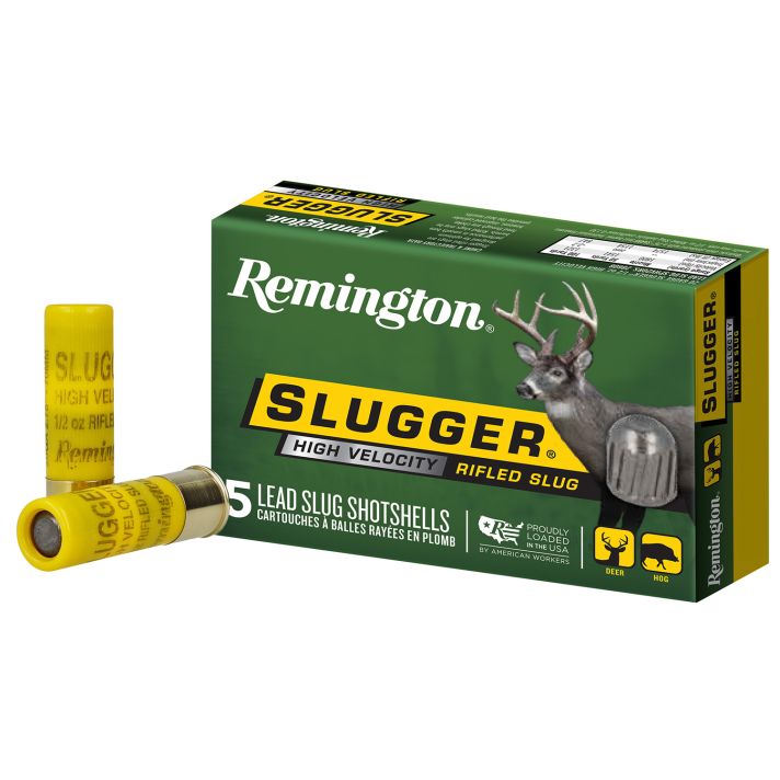 Remington Ammunition 28608 Slugger High Velocity 20 Gauge 2.75" 1/2 oz Rifled Slug Shot 5 Per Box/ 50 Cs