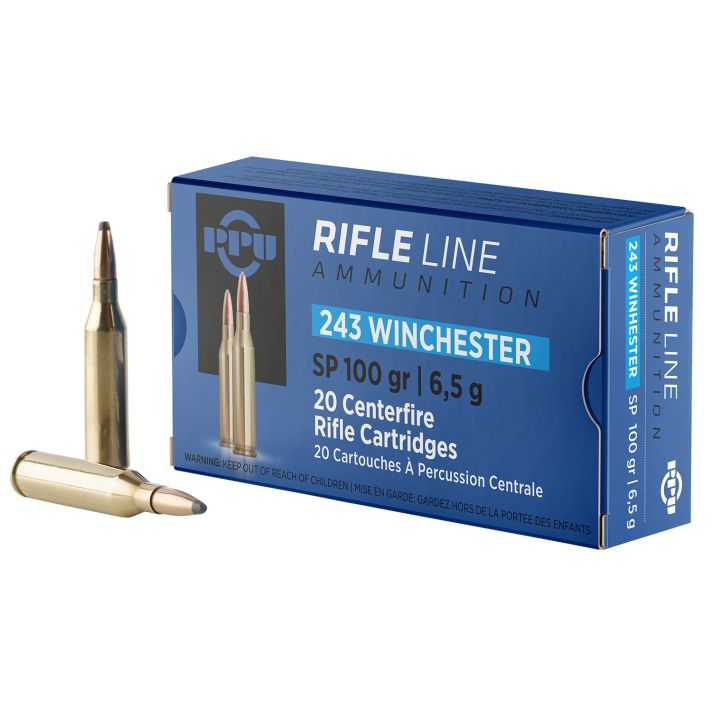 PPU PP2432 Standard Rifle243Win 100gr Soft Point 20 Per Box/10 Case