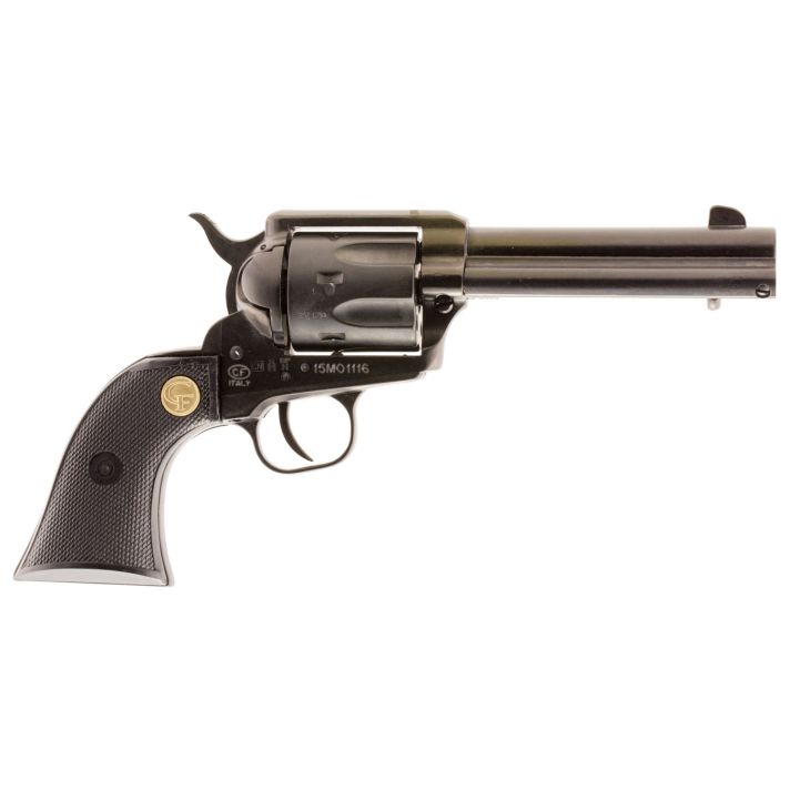 Chiappa Firearms 340250 SAA 1873Medium Frame 22 LR 6 Shot, 4.75" Blued Steel Barrel, Cylinder & Frame, Black Plastic Grip, Exposed Hammer