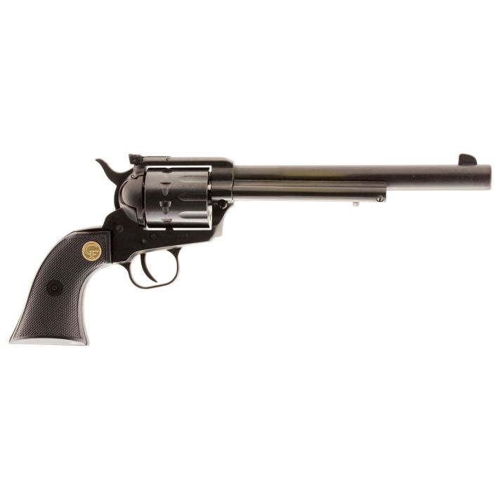 Chiappa Firearms CF340182 SAA 1873Medium Frame 17 HMR 10 Shot, 7.50" Blued Steel Barrel, Blued Steel Frame, Blued Cylinder, Black Plastic Grip, Exposed Hammer
