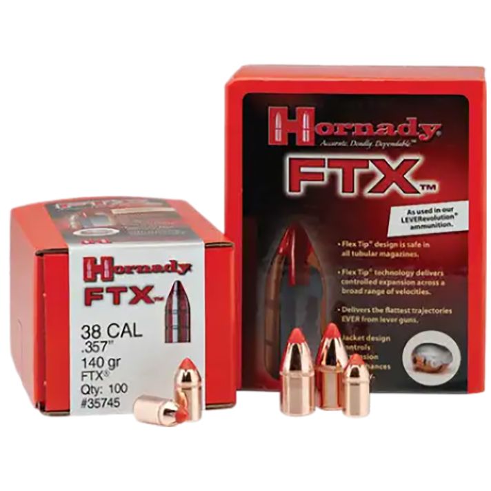 Hornady 50102 FTX50 Cal .500 300 gr Flex Tip eXpanding 50 Per Box/ 25 Case