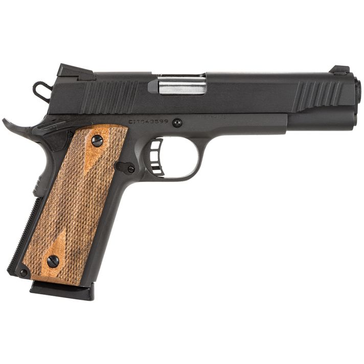 Citadel CIT45FSP M1911 Government Full Size Frame 45 ACP 8+1 5" Stainless Steel Barrel, Black Serrated Steel Slide, Black Cerakote Steel Frame w/Beavertail, Wood Grip, Ambidextrous