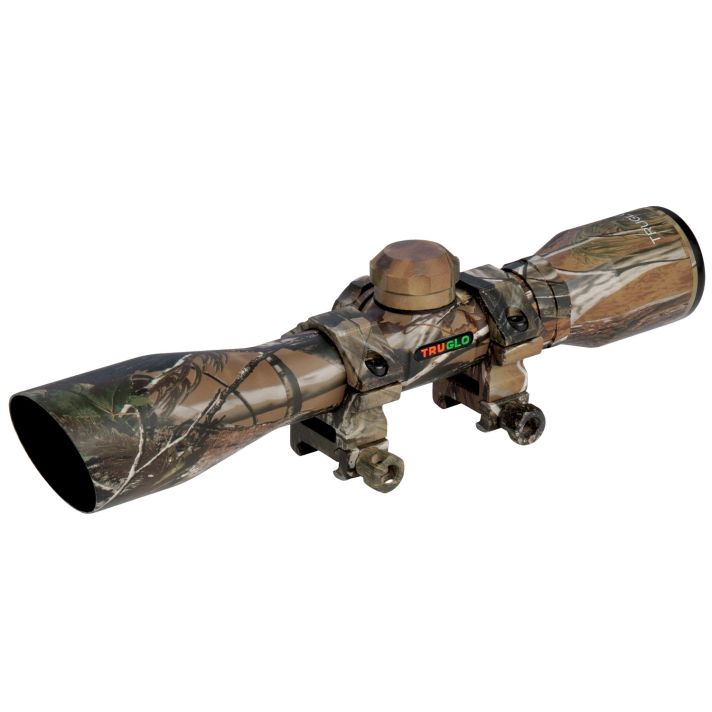 TruGlo TG8504CD CompactRealtree APG 4x 32mm 1" Tube Diamond Reticle w/Rings