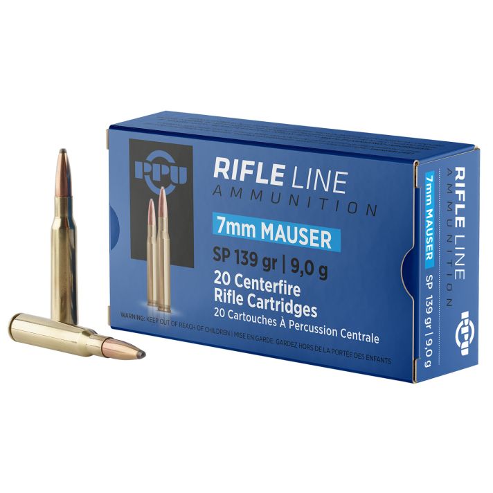 PPU PP7 Metric Rifle7mmMauser 139gr Soft Point 20 Per Box/10 Case