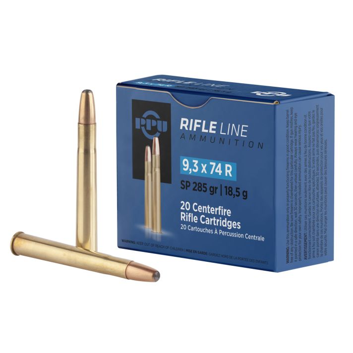 PPU PP9374 Metric Rifle9.3mmx74R 285gr Soft Point 20 Per Box/10 Case