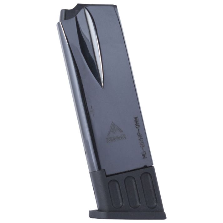 Mec-Gar MGBRHP10B Standard10rd 9mm Luger Fits Browning Hi-Power/Springfield SA-35 Blued Carbon Steel