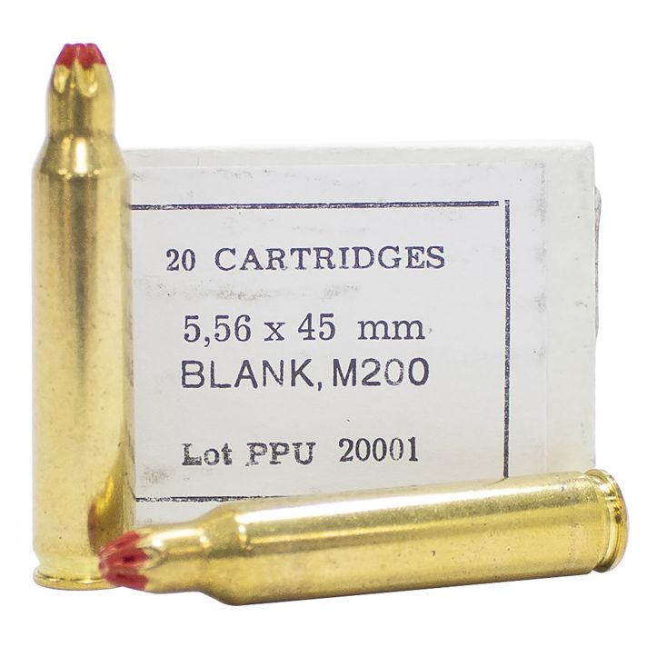 PPU PPB556 Blank Ammo5.56x45mmNATO 20 Per Box/100 Case