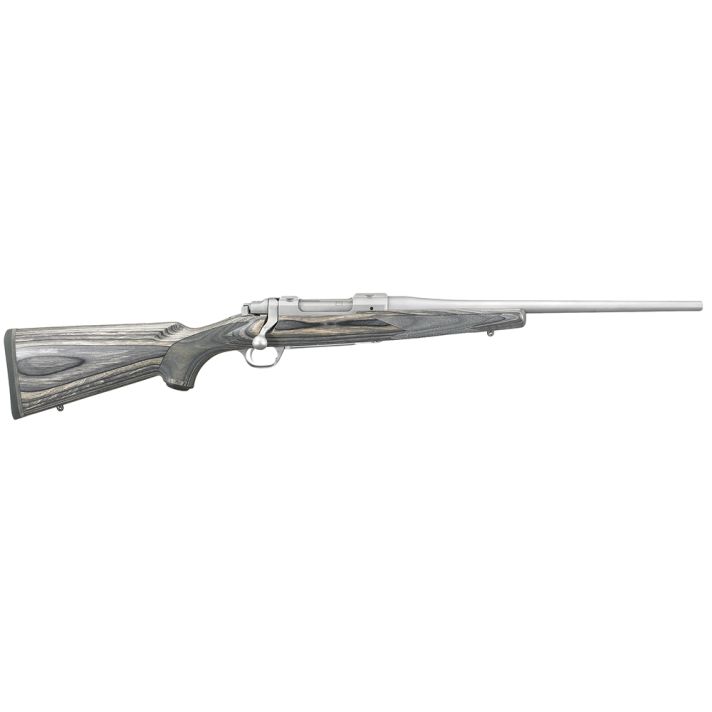 Ruger 17107 HawkeyeSports South Exclusive Compact 223 Rem 4+1 16.50" Matte Stainless Steel Barrel & Receiver, Fixed Black Laminate Stock