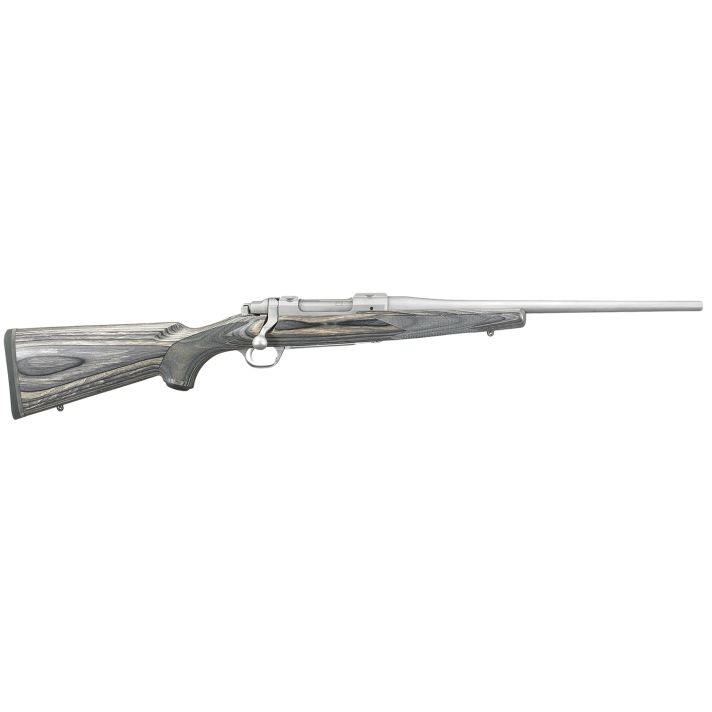 Ruger 17110 Hawkeye Compact 308 Win 4+1 16.50" Matte Stainless Steel Barrel, Integral Scope Mounts Stainless Steel Receiver, Black Fixed Laminate Stock