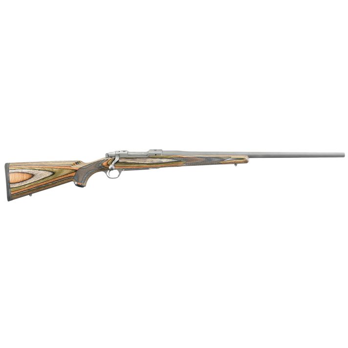 Ruger 17123 Hawkeye Predator Full Size 204 Ruger 5+1 24" Matte Stainless Steel Barrel, Integral Scope Mounts Stainless Steel Receiver, Green Mountain Fixed Laminate Stock