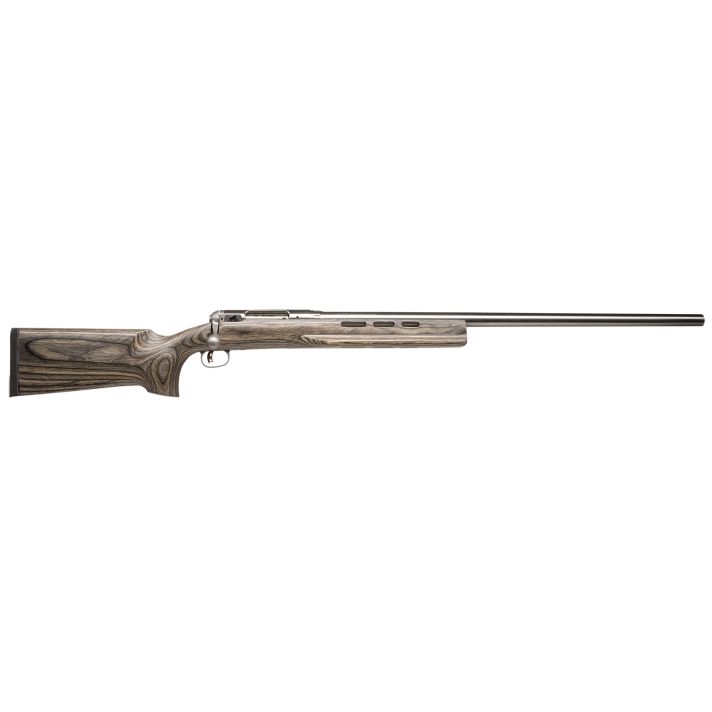Savage Arms 18614 12 Benchrest Full Size 6mm BR 1rd 29" Matte Stainless Button Rifled Barrel &Drilled & Tapped Receiver, Gray Fixed Laminate Stock, Right Hand