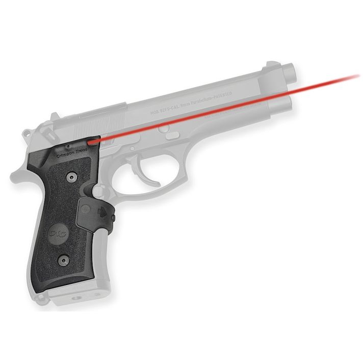 Crimson Trace 0119201 LG-402 Mil-Spec LasergripsBlack Red Laser Beretta 92/96/M9