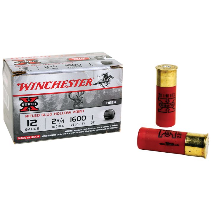 Winchester Ammo X12RS15VP Super X12Gauge 2.75" 1oz Rifled Slug Shot 15 Per Box/10 Case