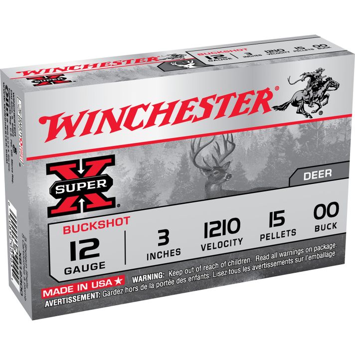 Winchester Ammo XB12300VP Super X12Gauge 3" 15Pellets 00Buck Shot 15 Per Box/10 Case *Value Pack