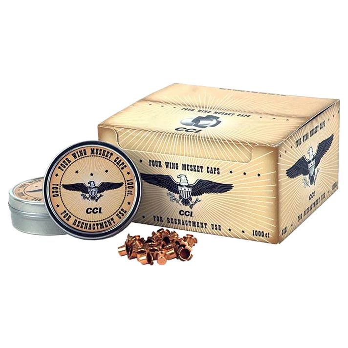 CCI 301 Four Wing Musket Caps Brass 1000 Per Box/5 Case