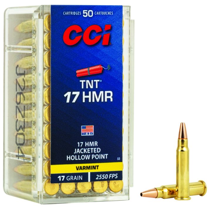 CCI 0053 TNT17HMR 17gr Jacketeded Hollow Point 50 Per Box/40 Case