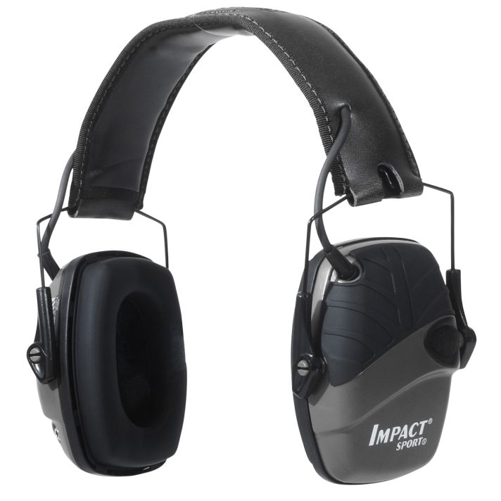 Howard Leight R02524 Impact Sport Electronic Muff 22 dB Over the Head Gray/Black Adult 1 Pair