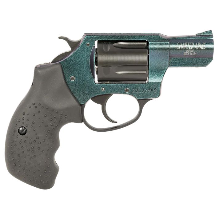 Charter Arms 25387 Undercover Chameleon 38 Special 5rd 2" Barrel, Overall Hi-Polished Iridescent Cerakote Finish, Standard Hammer, Finger Grooved Black Rubber Grip