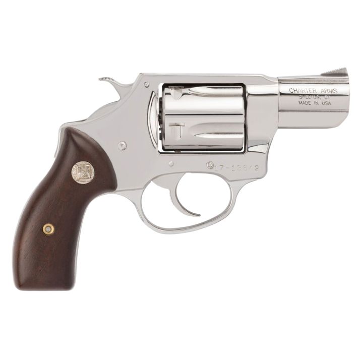 Charter Arms 73829 UndercoverSmall 38 Special, 5 Shot 2" High Polished Stainless Steel Barrel, Cylinder & Frame w/Wood Grip, Exposed Hammer