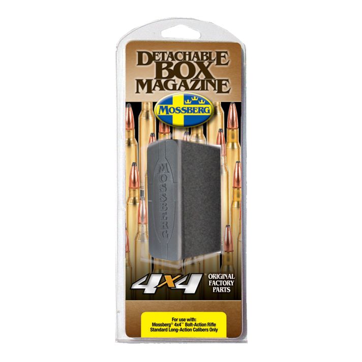 Mossberg 95033 Drop Box Magazine Patriot 5rd 270 Win/30-06 Springfield/25-06 Rem Fits Mossberg 4x4 Long Action Black Polymer