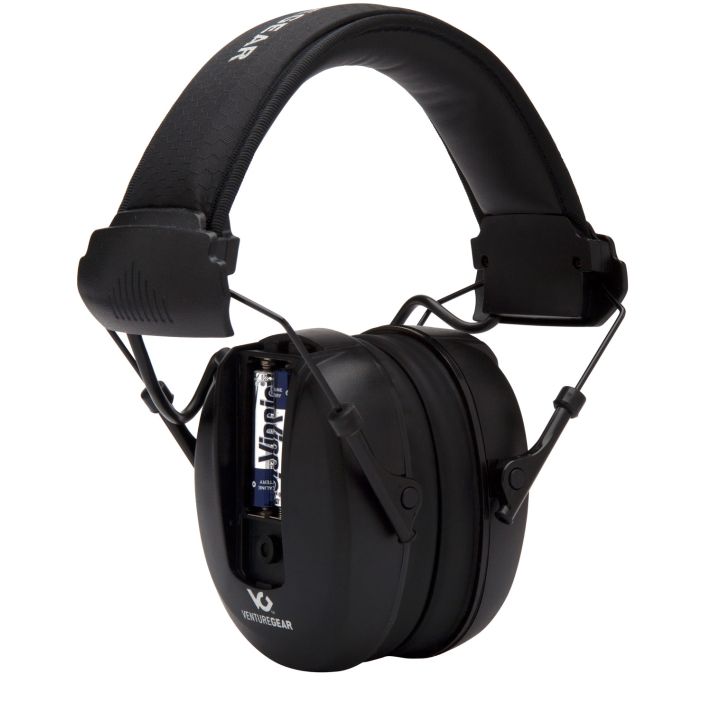 Pyramex VGPME10 Venture Gear Clandestine Electronic Muff 24 dB Over the Head Black Adult 1 Pair