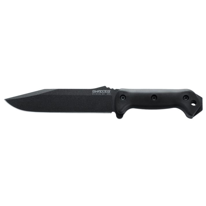 Ka-Bar BK7 Becker Combat Utility 7" Fixed Clip Point Plain Black 1095 Cro-Van Blade, Black Ultramid Handle, Includes Sheath