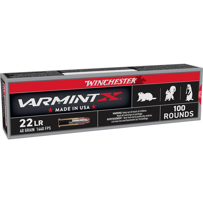 Winchester Ammo XHV22LR Super X22LR 40gr Hyper Velocity Hollow Point Copper Plated 100 Per Box/20 Case