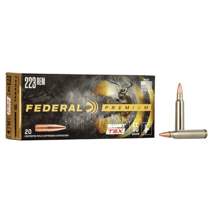Federal P223S Premium223Rem 55gr Barnes TSX 20 Per Box/10 Case