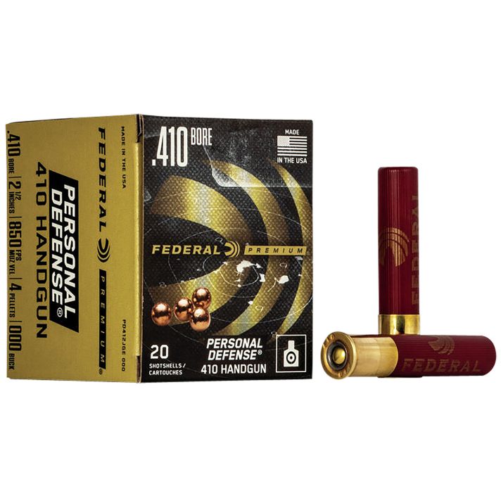 Federal PD412JGE000 Premium Personal Defense 410Gauge 2.50" 7/16oz 000BuckShot 20 Per Box/10 Case
