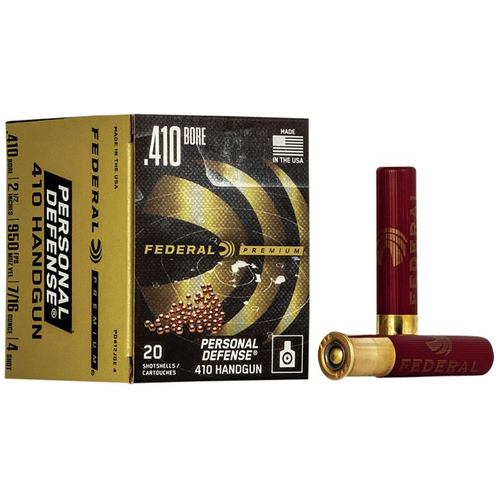 Federal PD412JGE4 Premium Personal Defense 410 Gauge 2.50" 4 Shot 7/16oz 20 Per Box/10 Case