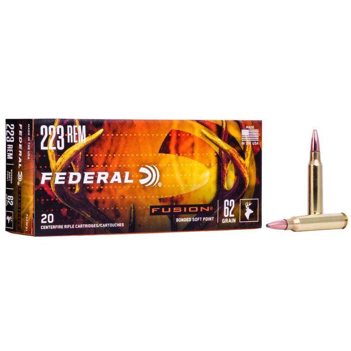 Federal F223FS1 Fusion223Rem 62gr Bonded Soft Point 20 Per Box/10 Case