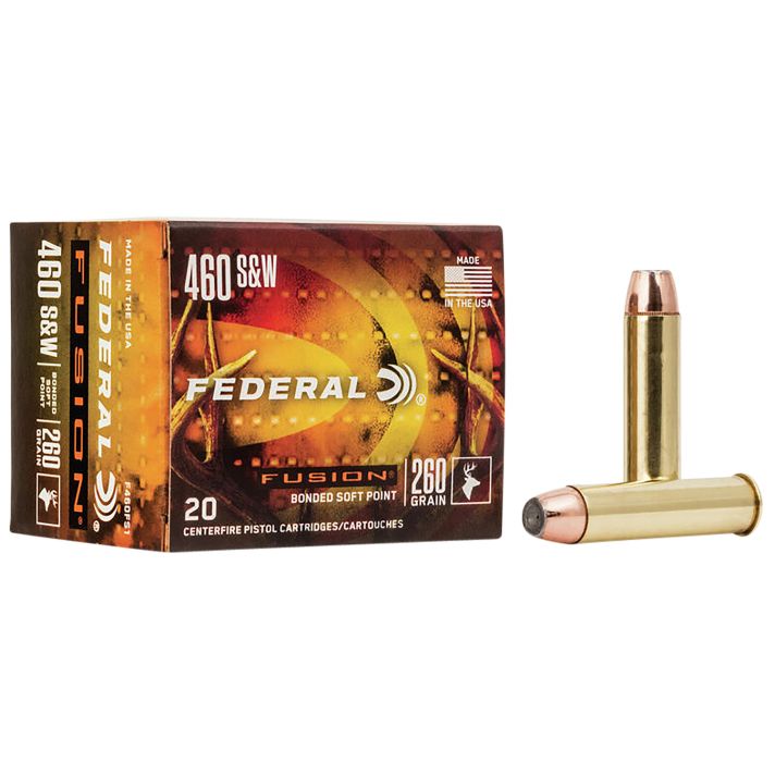 Federal F460FS1 Fusion Handgun 460S&W Mag 260gr Fusion Soft Point 20 Per Box/10 Case
