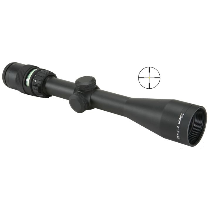 Trijicon 200002 AccuPointBlack Hardcoat Anodized 3-9x 40mm 1" Tube Illuminated Duplex Crosshair w/Green Dot Reticle