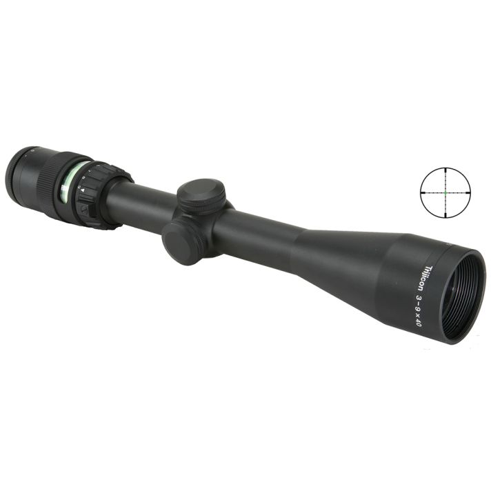 Trijicon 200005 AccuPointBlack Hardcoat Anodized 3-9x40mm 1" Tube, Illuminated Mil-Dot Crosshair w/Green Dot Reticle